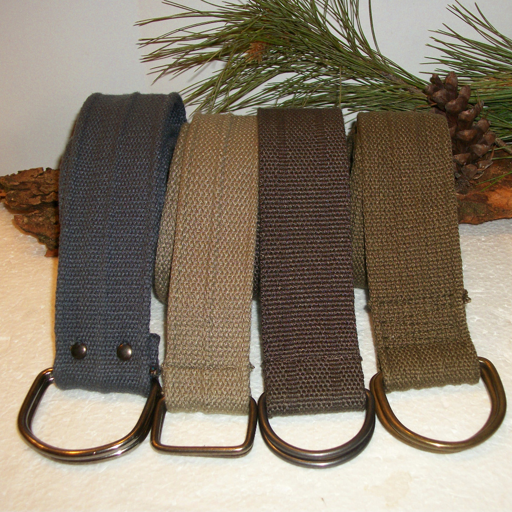 4 Woven Web Belts Double D Buckles NWOT